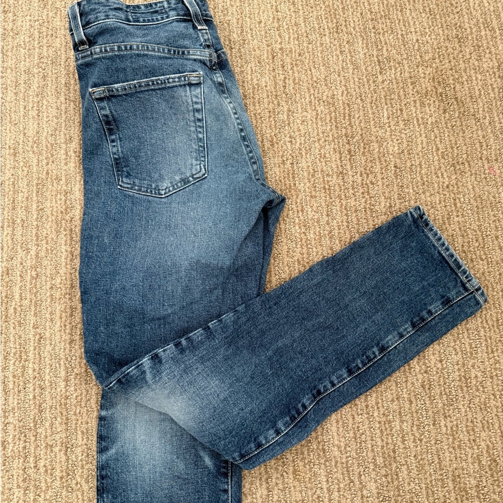 Ag Adriano Goldschmmied Women's Straight Leg Blue Denim Jeans